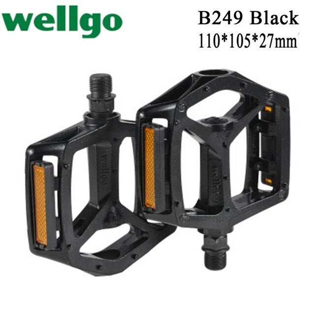 Wellgo Aluminum Black Alloy Bike Pedals